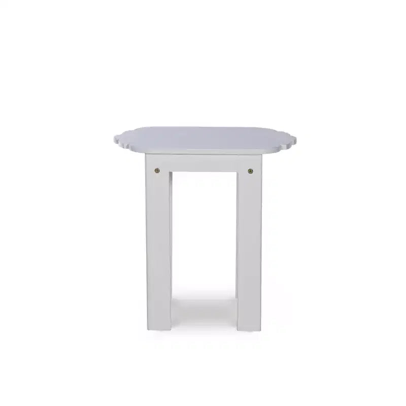 Linon Outdoor Acacia Wood Oval Adirondack Accent Table White