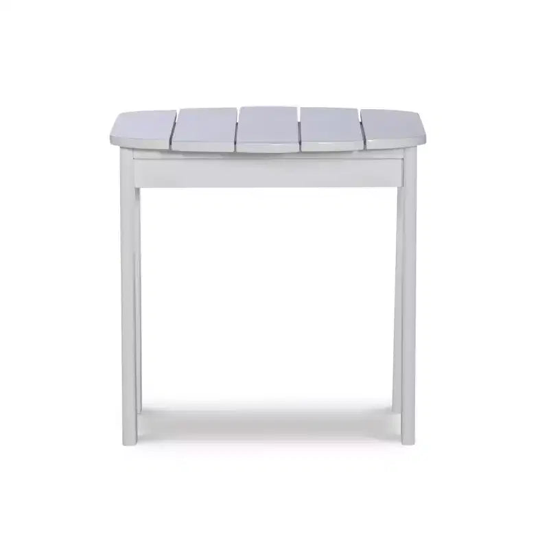 Linon Outdoor Acacia Wood Oval Adirondack Accent Table White
