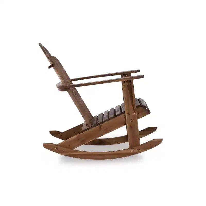 Outdoor Acacia Wood Adirondack Rocker Acorn Finish - Linon