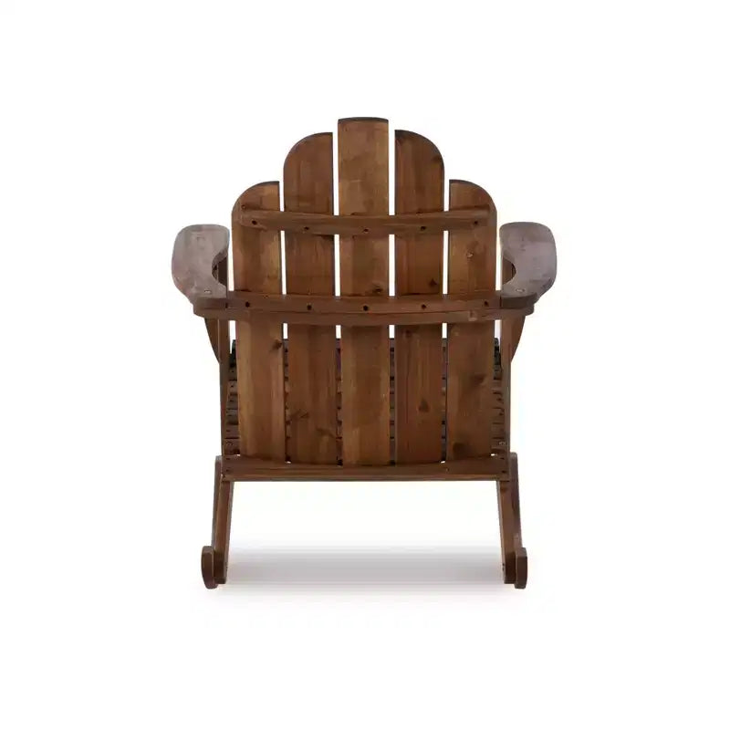 Outdoor Acacia Wood Adirondack Rocker Acorn Finish - Linon