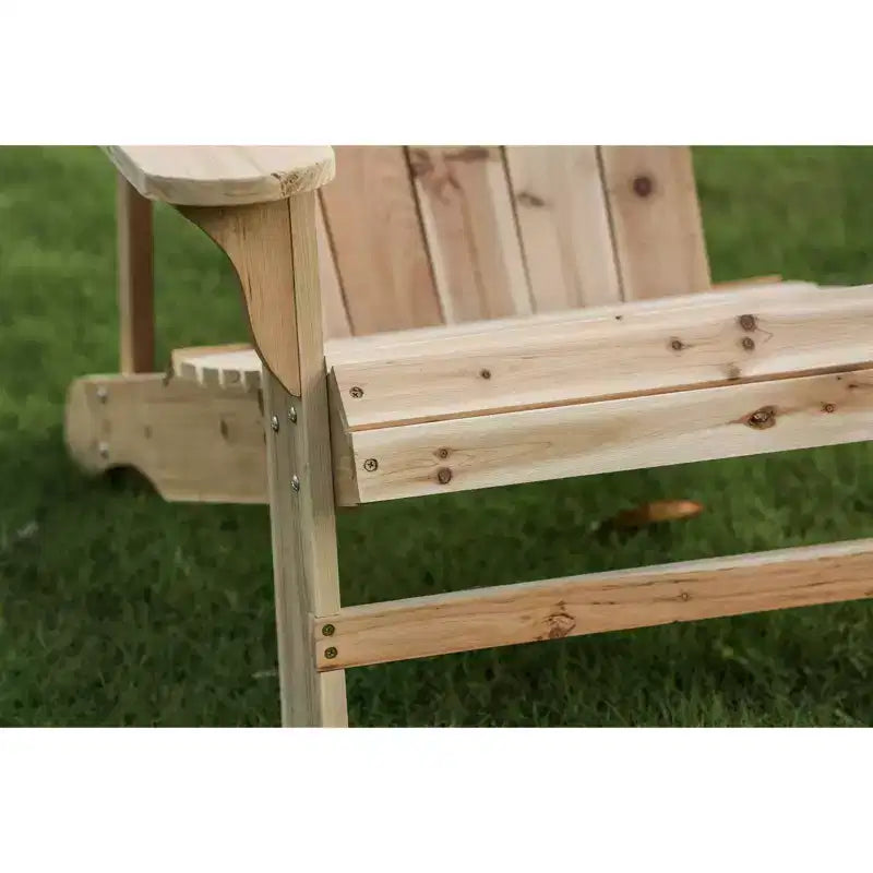 Chaise Adirondack en bois - Patio Festival : Sapin massif, sièges extérieurs, style rustique de ferme, résistant aux UV et à l'eau