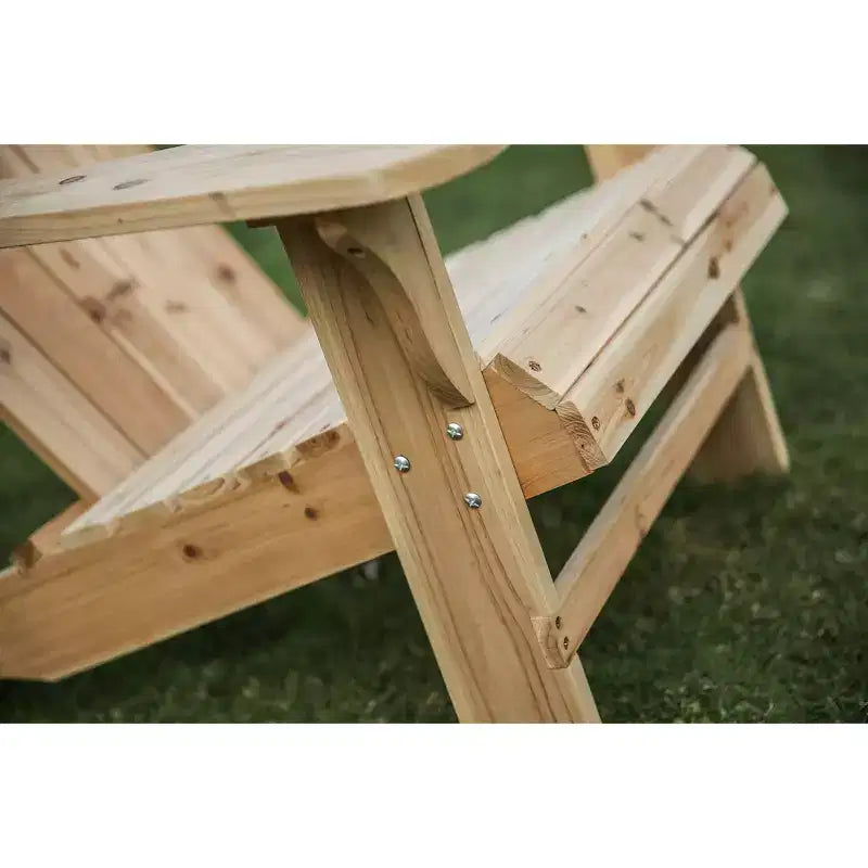 Chaise Adirondack en bois - Patio Festival : Sapin massif, sièges extérieurs, style rustique de ferme, résistant aux UV et à l'eau