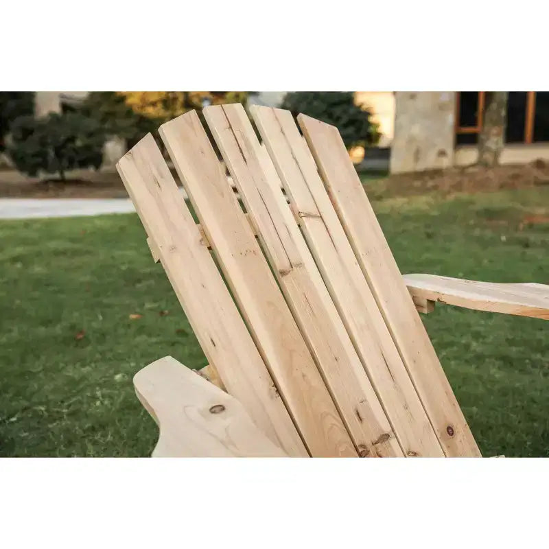 Chaise Adirondack en bois - Patio Festival : Sapin massif, sièges extérieurs, style rustique de ferme, résistant aux UV et à l'eau