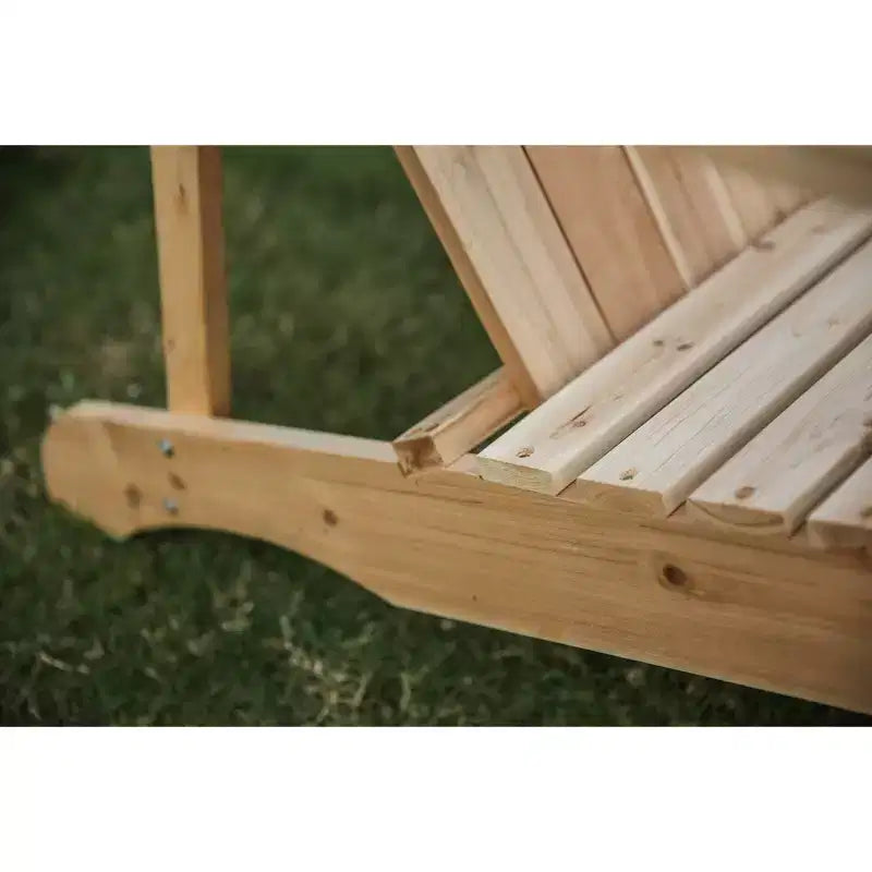 Chaise Adirondack en bois - Patio Festival : Sapin massif, sièges extérieurs, style rustique de ferme, résistant aux UV et à l'eau