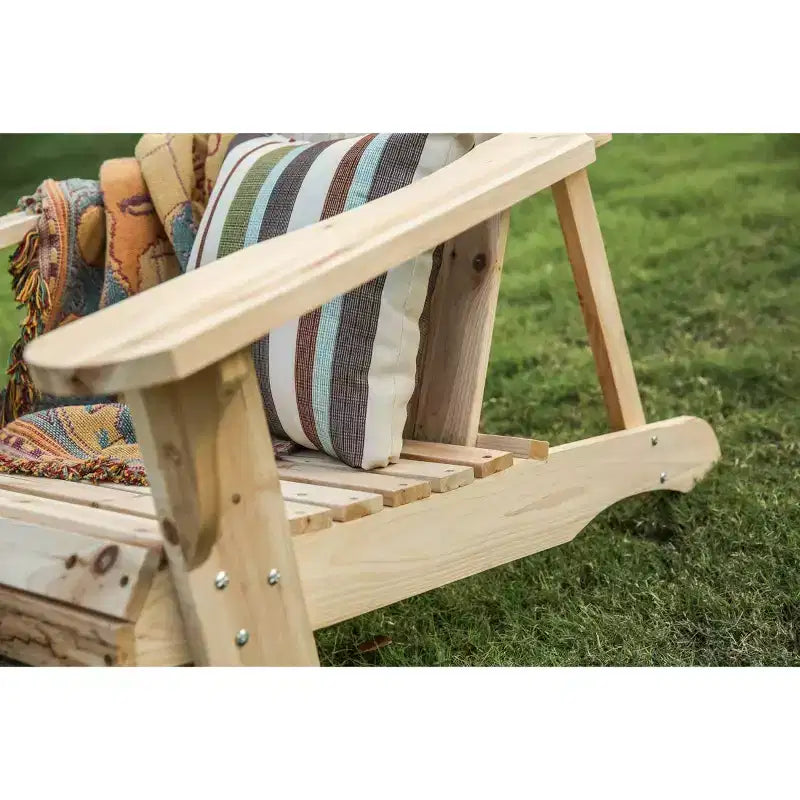 Chaise Adirondack en bois - Patio Festival : Sapin massif, sièges extérieurs, style rustique de ferme, résistant aux UV et à l'eau
