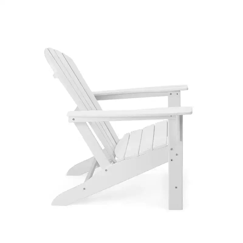 5pk HDPE Adirondack Chairs Set with Ottoman & Table: Weather-Resistant - EDYO LIVING