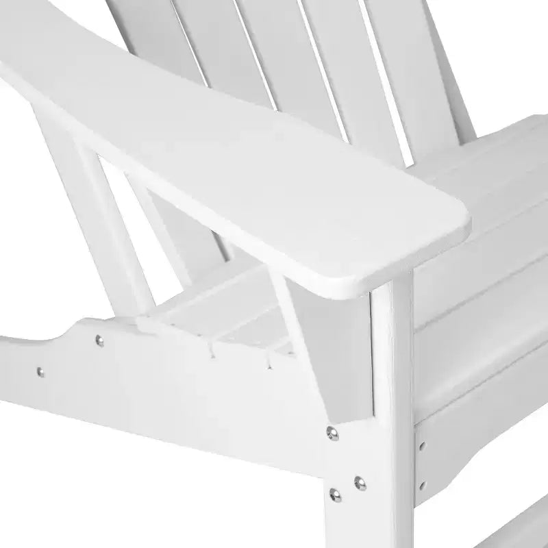 5pk HDPE Adirondack Chairs Set with Ottoman & Table: Weather-Resistant - EDYO LIVING