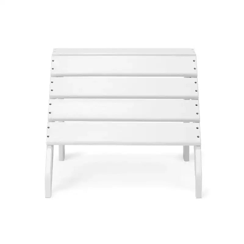 5pk HDPE Adirondack Chairs Set with Ottoman & Table: Weather-Resistant - EDYO LIVING