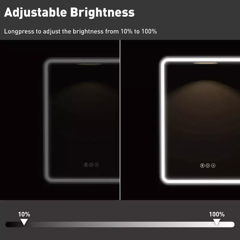 Black / White / Gold LED Medicine Cabinet, Single Door, Left or Right Hinge, Recessed or Wall-Mounted