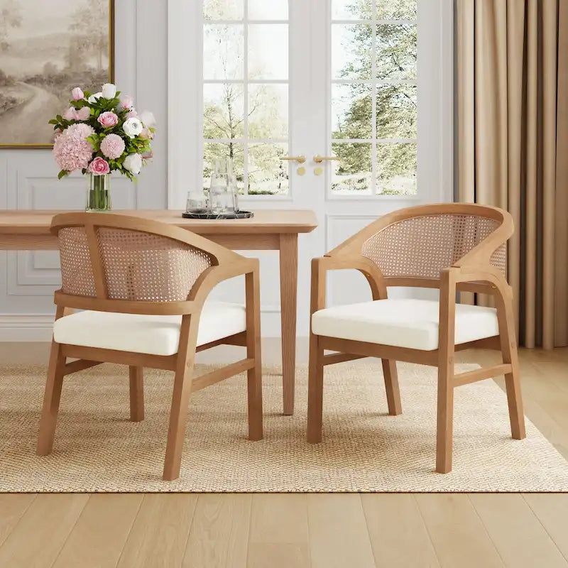 Christopher Knight Home - Cane Upholstered Dining Chair (Set of 2)