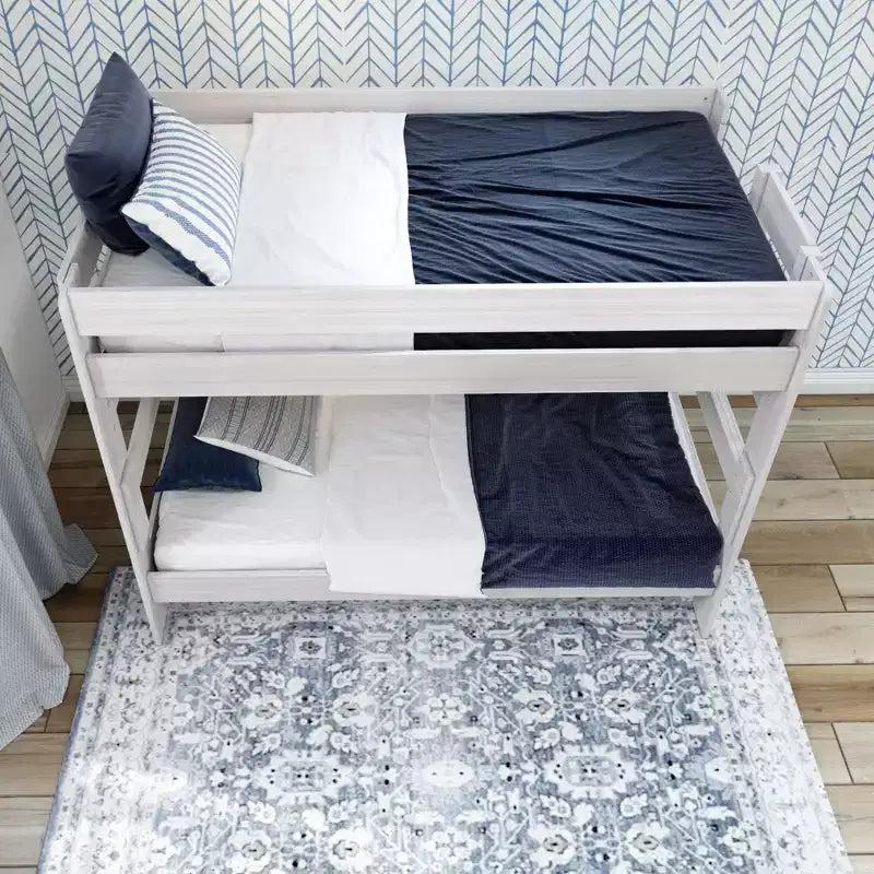 Plank+Beam Solid Wood Farmhouse Twin over Twin Bunk Bed for Adult