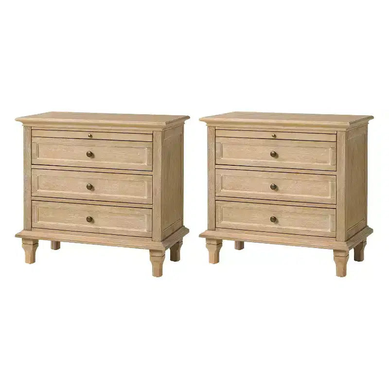 Giorgio 3 - Drawer end table with Built-In Outlets Set of 2|HULALA HOME