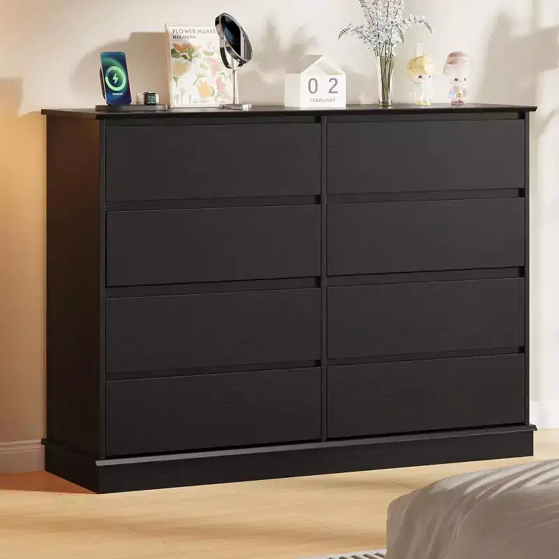 8-Drawer Storage Cabinet, Chest of Drawers with Deep Drawers, Large Wide-Top Closet for Living Room, Hallway, Children's Room