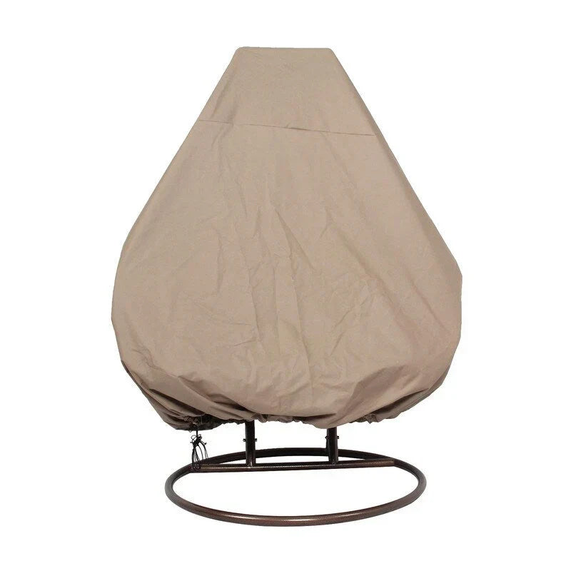 LeisureMod 2 Person Hanging Egg Chair with Stand - Outdoor/Indoor Rattan Wicker Patio Swing Hammock Lounger with Cushions