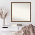 Specchio da parete quadrato da 28" x 28" – Cornice in legno bronzo antico