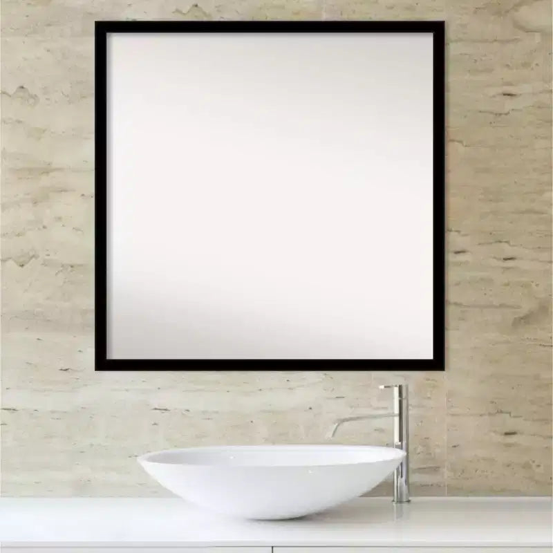 Specchio da parete quadrato 71 x 71 cm con cornice nera