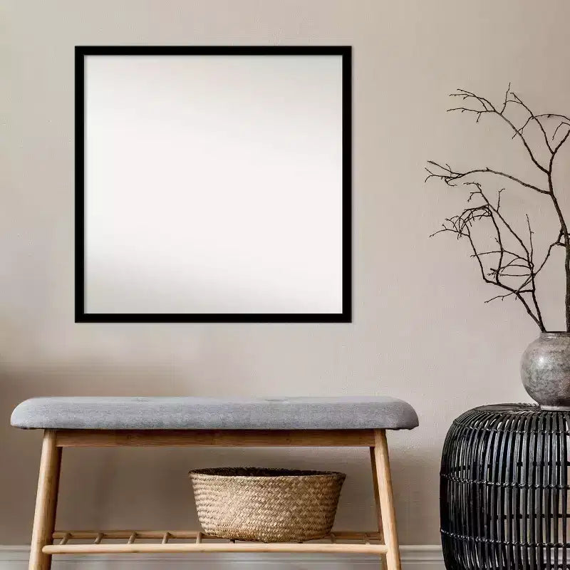 Specchio da parete quadrato 71 x 71 cm con cornice nera