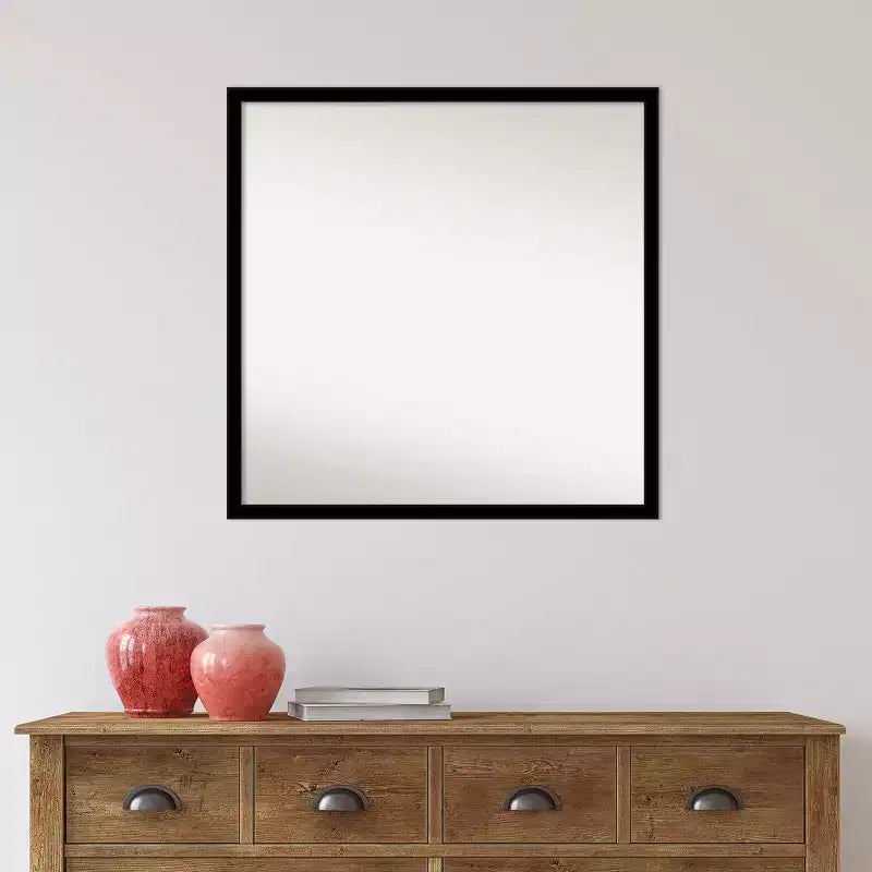Specchio da parete quadrato 71 x 71 cm con cornice nera