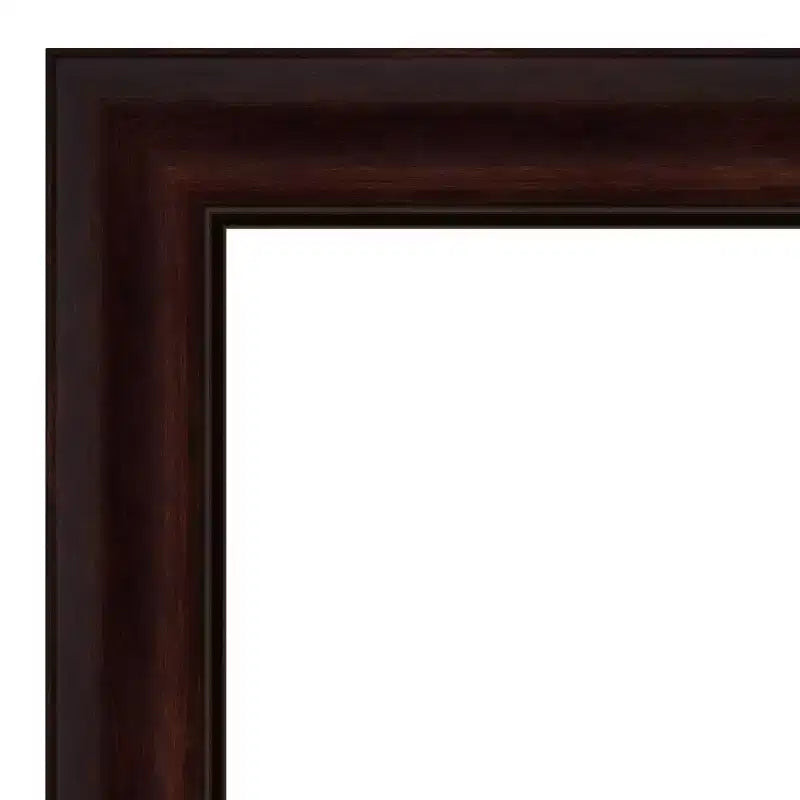 Specchio da parete rettangolare 43" x 32" con cornice color caffè