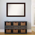 Specchio da parete rettangolare 43" x 32" con cornice color caffè