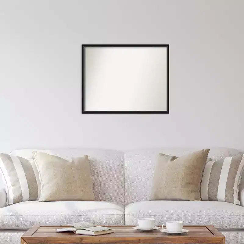 Specchio da parete in legno nero non smussato 29" x 23"