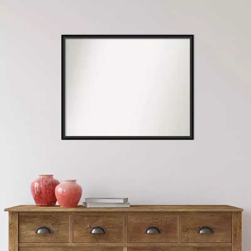 Specchio da parete in legno nero non smussato 29" x 23"