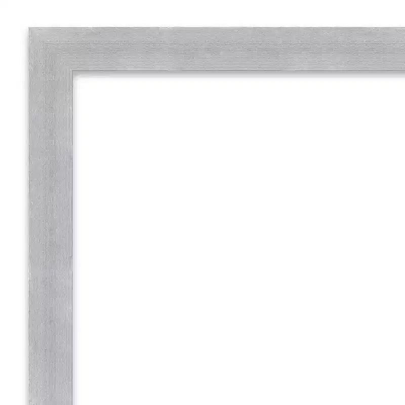 Specchio da parete incorniciato 30" x 24" – Cornice stretta in nichel spazzolato