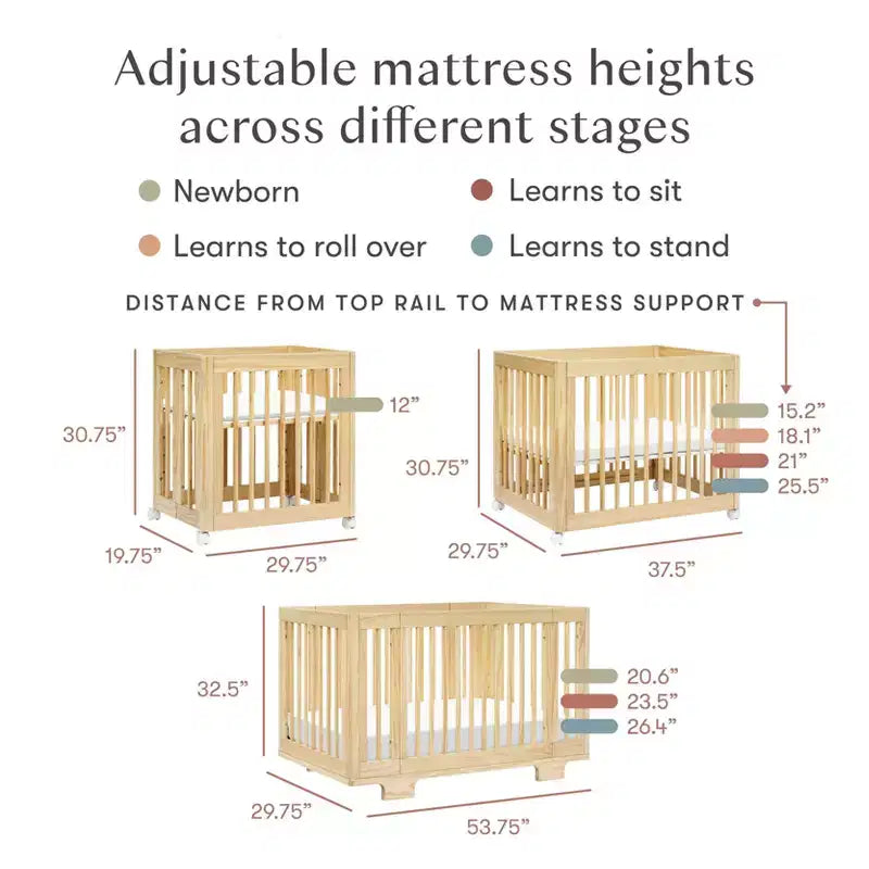 Babyletto Yuzu 8-in-1 Convertible Crib with All-Stages Conversion Kits