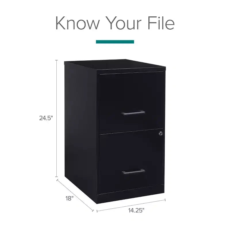 Classificatore verticale in metallo a 2 cassetti – Larghezza letter, Nero