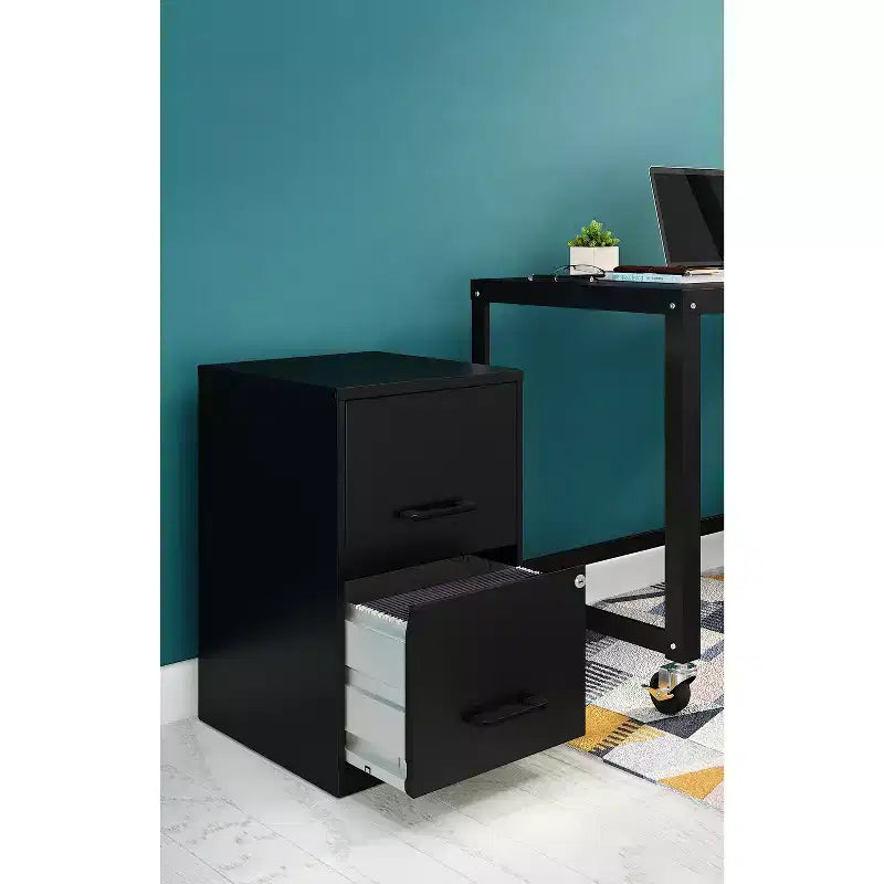 Classificatore verticale in metallo a 2 cassetti – Larghezza letter, Nero