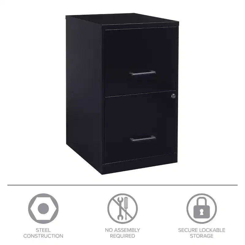 Classificatore verticale in metallo a 2 cassetti – Larghezza letter, Nero