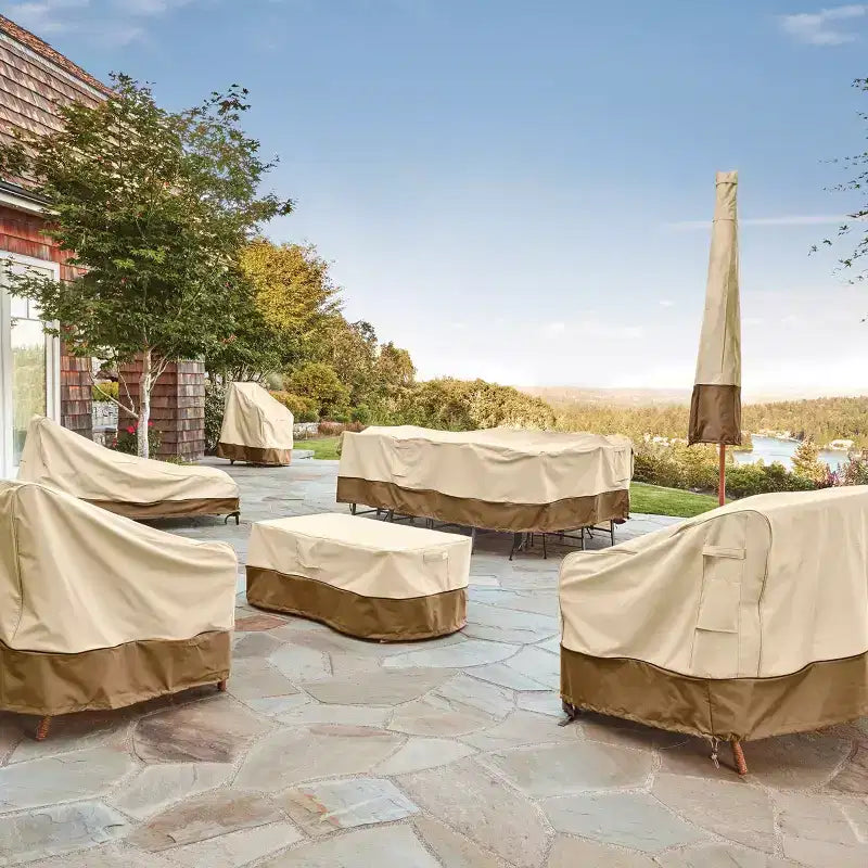 Housse de meuble monobloc Adirondack Classic Accessories Veranda résistante à l'eau Beige