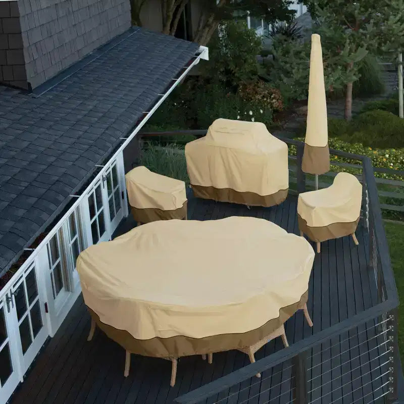Housse de meuble monobloc Adirondack Classic Accessories Veranda résistante à l'eau Beige