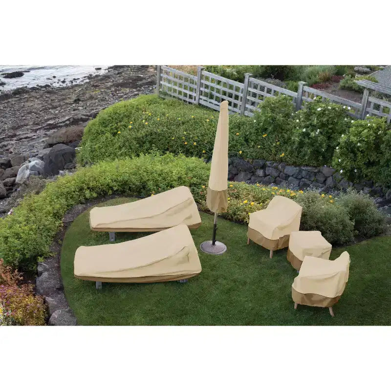 Housse de meuble monobloc Adirondack Classic Accessories Veranda résistante à l'eau Beige