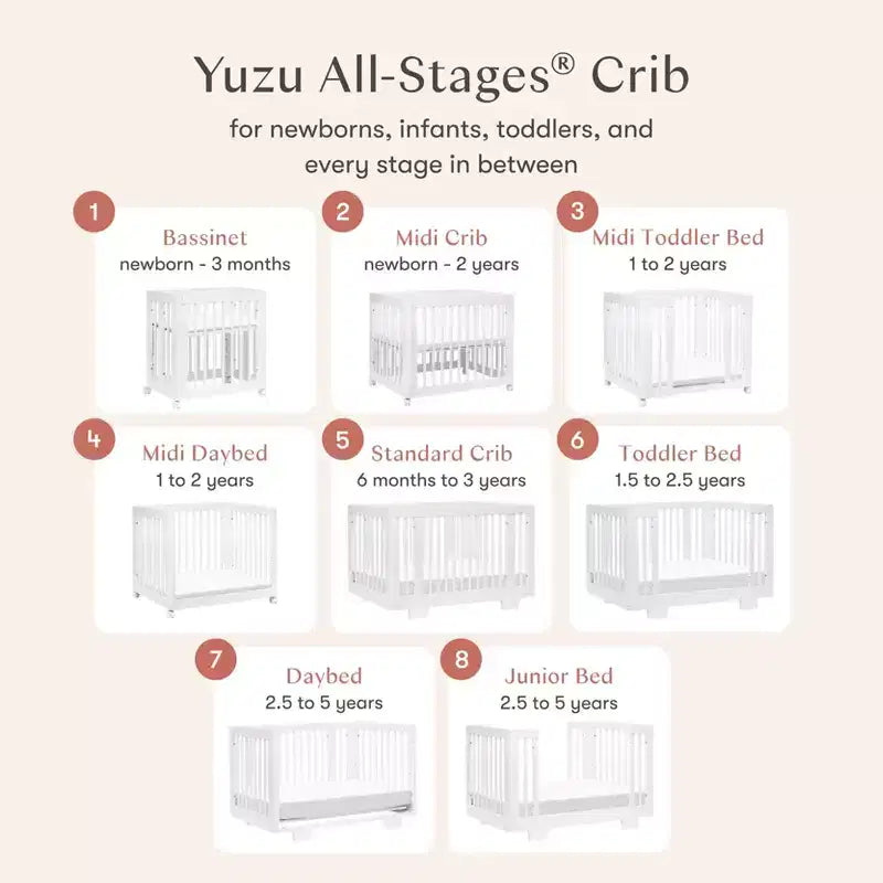 Babyletto Yuzu 8-in-1 Convertible Crib with All-Stages Conversion Kits