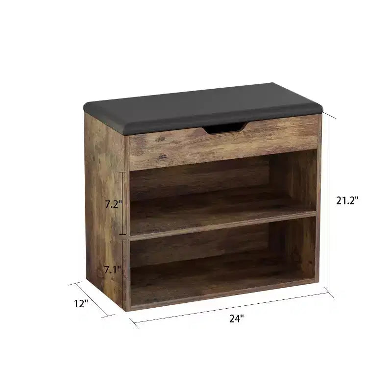 Famapy Shoe Bench Double Shelf Lightweight Modern Style