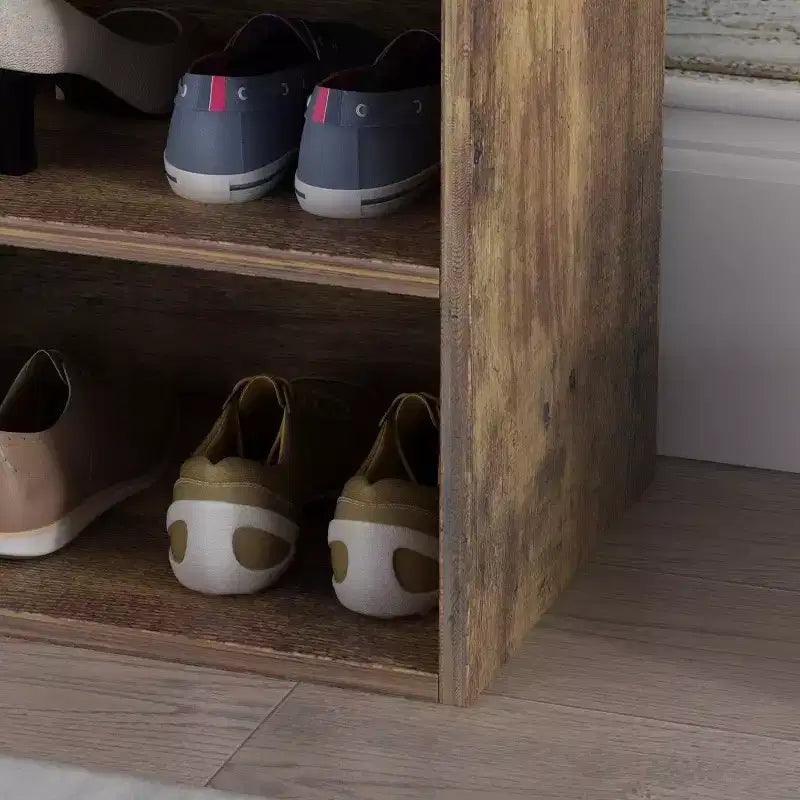Famapy Shoe Bench Double Shelf Lightweight Modern Style
