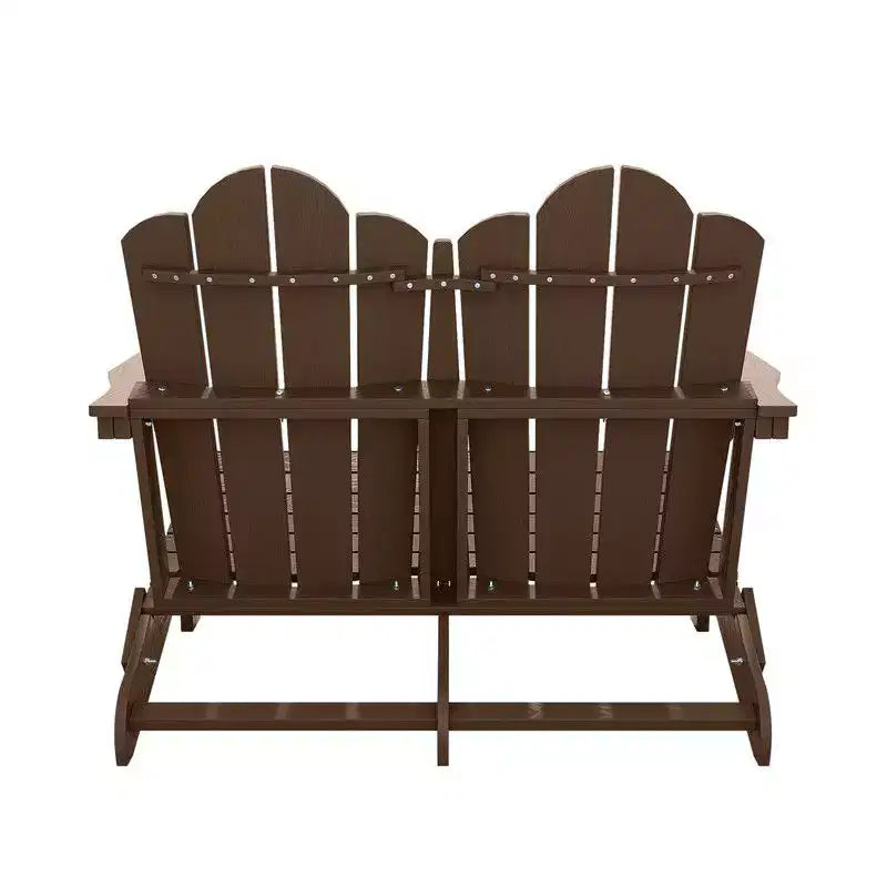 Fauteuil Adirondack 2 places Hyleory, Chaise double moelleuse, Fauteuil pliant de balcon Cloud, Résistant aux intempéries