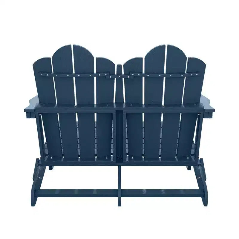 Fauteuil Adirondack 2 places Hyleory, Chaise double moelleuse, Fauteuil pliant de balcon Cloud, Résistant aux intempéries