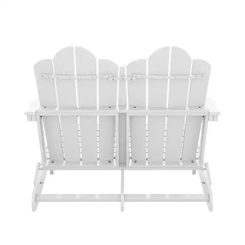 Fauteuil Adirondack 2 places Hyleory, Chaise double moelleuse, Fauteuil pliant de balcon Cloud, Résistant aux intempéries