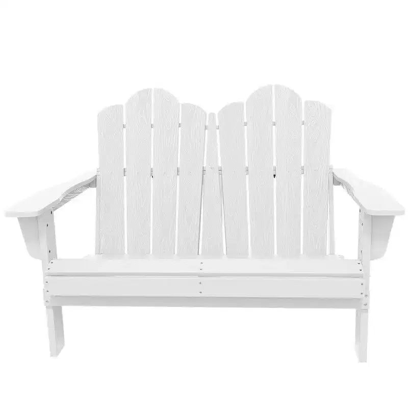 Hyleory 2-Seater Adirondack Chair , Soft Double Chair, Foldable Balcony Cloud Chair, Weather Resistant