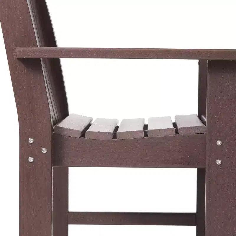 WestinTrends Outdoor Patio HDPE Adirondack Dining Arm Chairs (Set of 4)