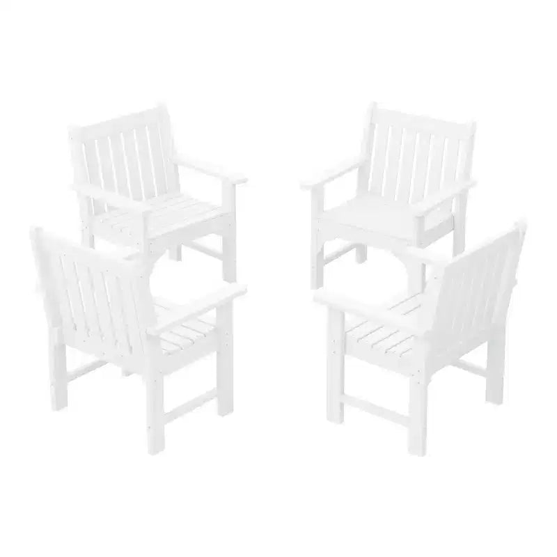 WestinTrends Outdoor Patio HDPE Adirondack Dining Arm Chairs (Set of 4)
