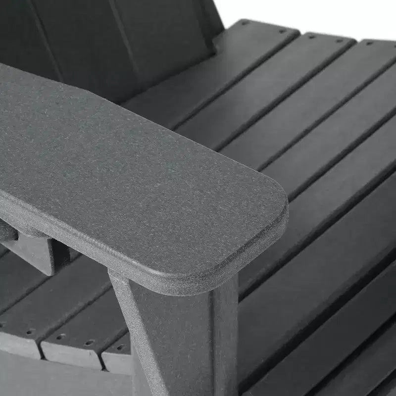 Chaise Adirondack d'extérieur WestinTrends Highland en PEHD avec porte-gobelet et tablettes intégrées