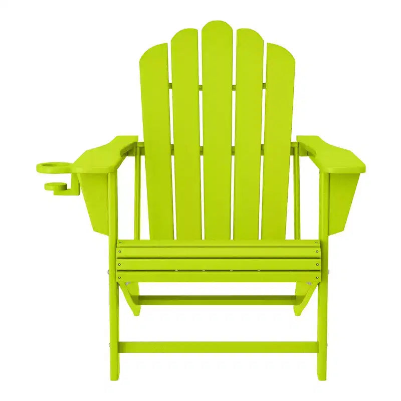 WestinTrends Ensemble 3 pièces de chaise Adirondack avec porte-gobelet, pouf pliant et table
