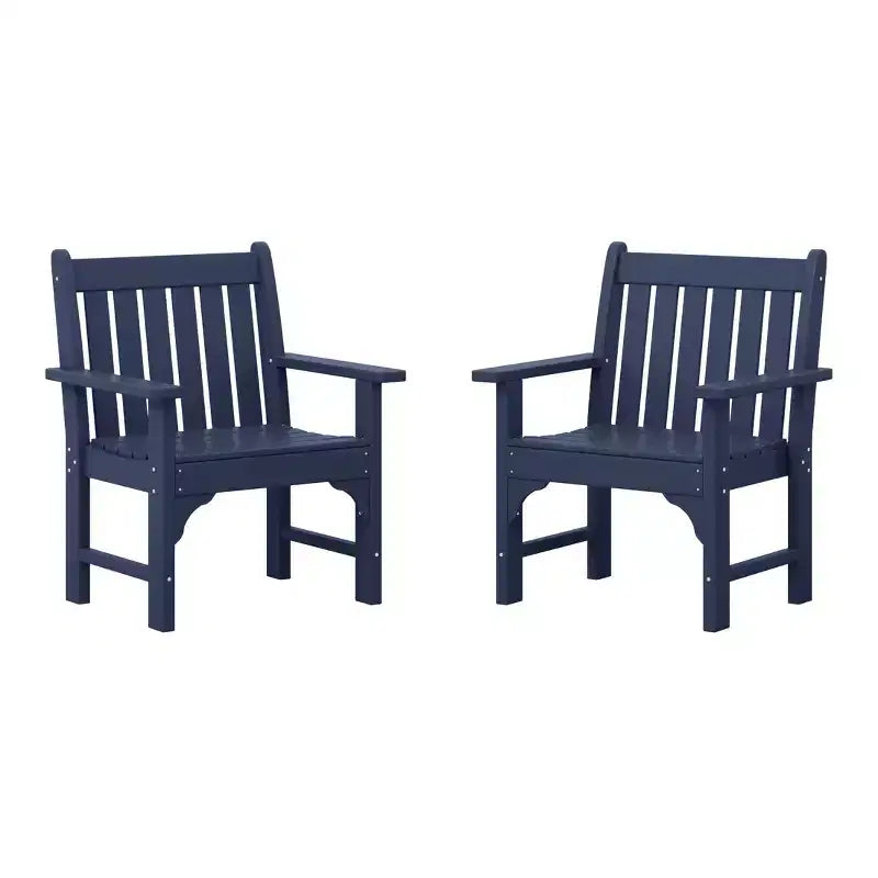 WestinTrends Outdoor Patio HDPE Adirondack Dining Arm Chairs (Set of 2)