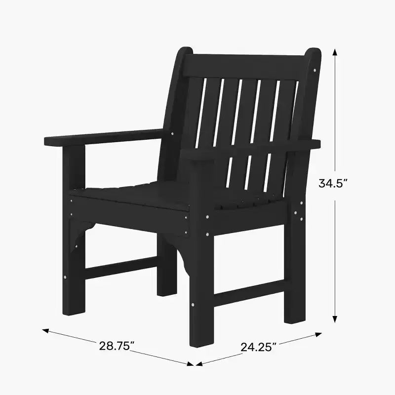 WestinTrends Malibu Outdoor Patio HDPE Adirondack Dining Arm Chairs (Set of 2), White