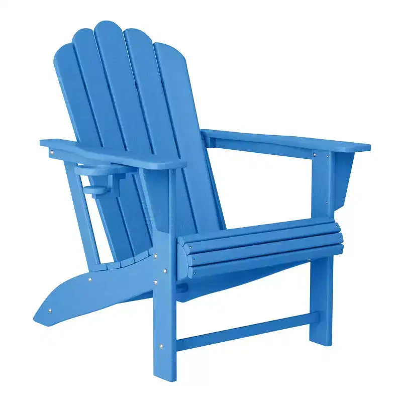 WestinTrends Highland Outdoor Patio HDPE Adirondack Chair With Cup Holder