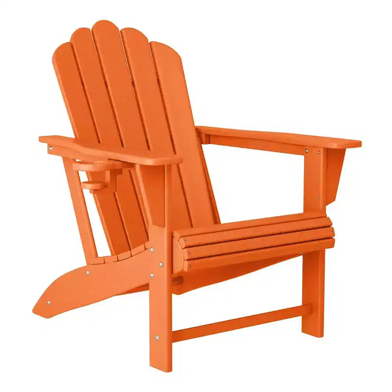 WestinTrends Highland Outdoor Patio HDPE Adirondack Chair With Cup Holder
