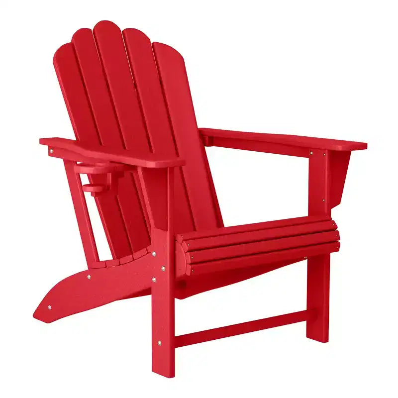 WestinTrends Highland Outdoor Patio HDPE Adirondack Chair With Cup Holder